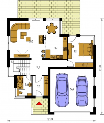 Floor plan of ground floor - CUBER 2